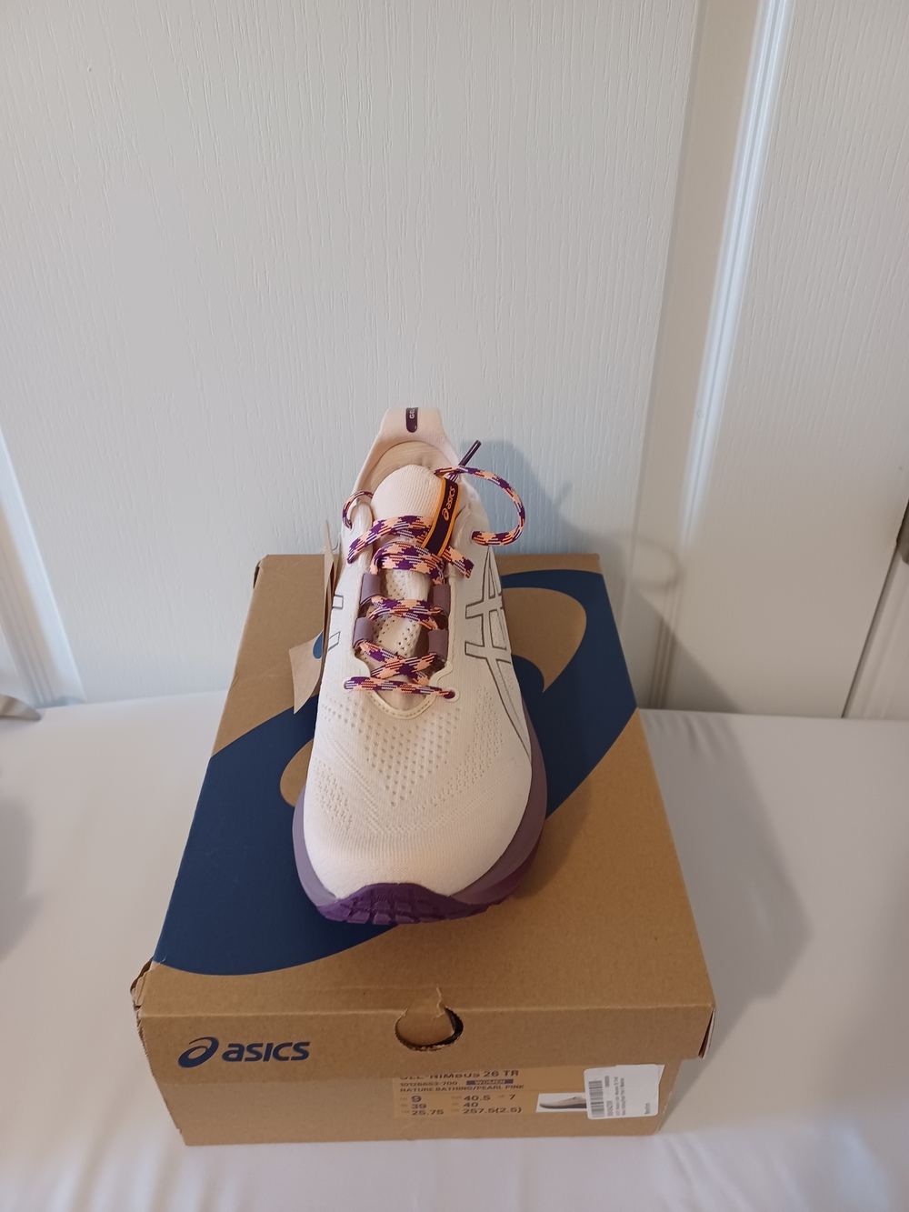 ASICS Women's Blush Pink Running Shoes with Purple Accents - Picture 9 of 14